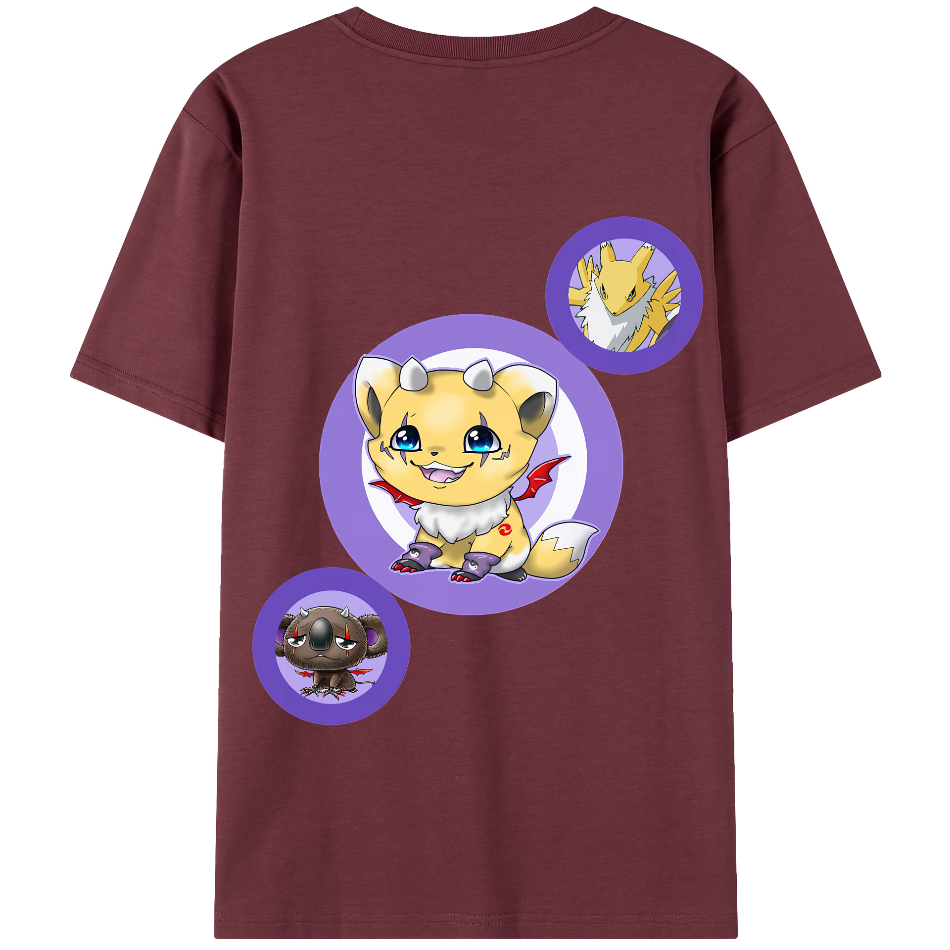 （画像用） Digimon デジタルモンスター/デジモン 綿100％半袖Tシャツ（背面プリント）